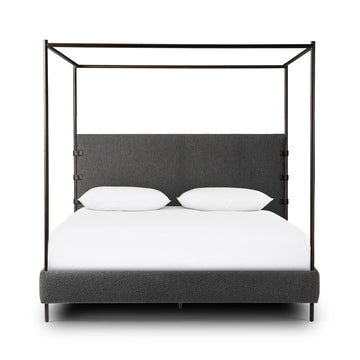 Anderson Canopy Bed, Knoll Charcoal